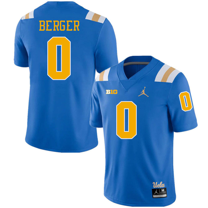 Men #0 Jalen Berger UCLA Bruins College Football Jerseys Stitched-Royal